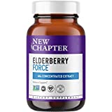 New Chapter Vegan Elderberry Capsules, Elderberry Force, with 64x Concentrated Black Elderberry +...