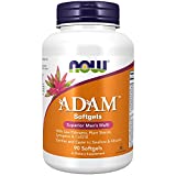 NOW Supplements, ADAM™ Men\'s Multivitamin with Saw Palmetto, Plant Sterols, Lycopene & CoQ10, 90...