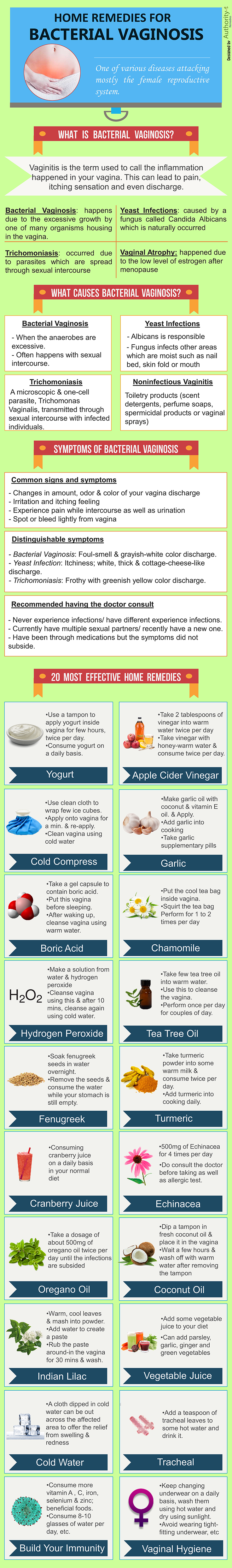 Home Remedies for Bacterial Vaginosis - Infographic 